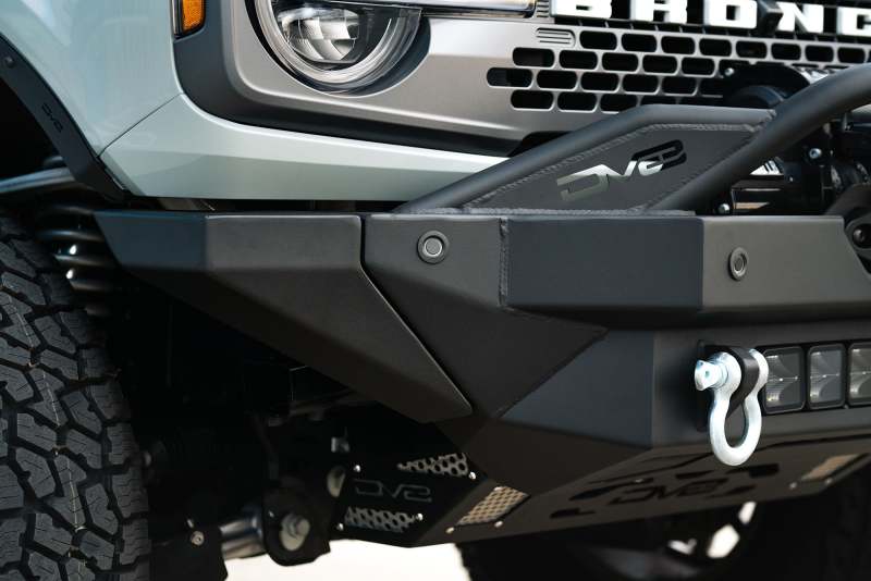 DV8 Offroad 2021+ Ford Bronco Modular Front Bumper Winch Capable w/ Auxiliary Light Mounts DV8 Offroad 2021+ Ford Bronco Modular Front Bumper Winch Capable w/ Auxiliary Light Mounts