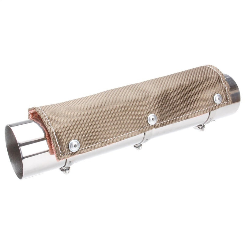 DEI Pipe Shield w/Stainless Steel Clamps - 6in x 12in - Titanium DEI Pipe Shield w/Stainless Steel Clamps - 6in x 12in - Titanium