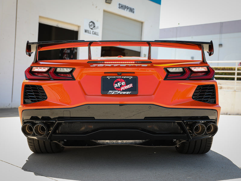 aFe MACH Force-Xp 3in to 2-1/2in 304SS Cat-Back 2020 Chevy Corvette (C8) 6.2L - Carbon Fiber Tip aFe MACH Force-Xp 3in to 2-1/2in 304SS Cat-Back 2020 Chevy Corvette (C8) 6.2L - Carbon Fiber Tip