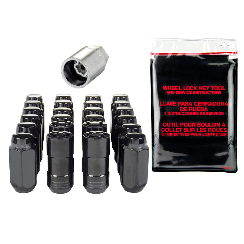 McGard 6 Lug Hex Install Kit w/Locks (Cone Seat Nut) M14X1.5 / 22mm Hex / 1.945in. Length - Black McGard 6 Lug Hex Install Kit w/Locks (Cone Seat Nut) M14X1.5 / 22mm Hex / 1.945in. Length - Black