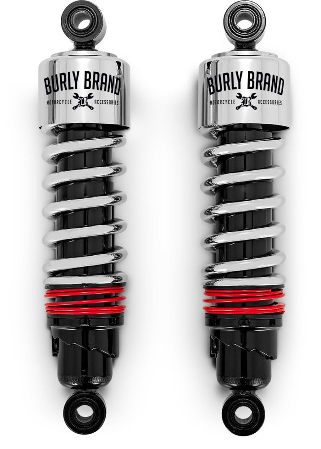 Burly Brand FLH Slammer Shocks - Chrome Burly Brand FLH Slammer Shocks - Chrome