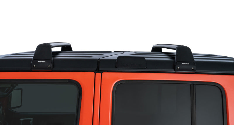 Rhino-Rack 07-22 Jeep Wrangler JK/JL 4 Door Hard Top Vortex SG 2 Bar Roof Rack - Black Rhino-Rack 07-22 Jeep Wrangler JK/JL 4 Door Hard Top Vortex SG 2 Bar Roof Rack - Black
