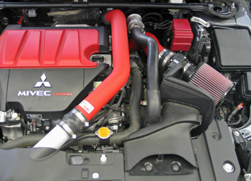K&N 08-09 Mitsubishi Evo X Wrinkle Red Typhoon Short Ram Intake K&N 08-09 Mitsubishi Evo X Wrinkle Red Typhoon Short Ram Intake
