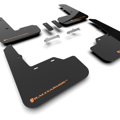 Rally Armor 22-24 Subaru WRX Black UR Mud Flap w/Orange Logo