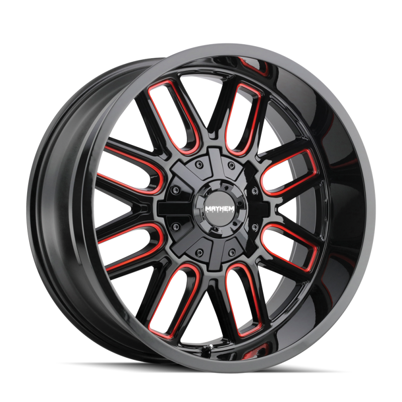 Mayhem 8107 Cogent 20x9 / 6x135 BP / 0mm Offset / 106mm Hub Black w/ Prism Red Wheel Mayhem 8107 Cogent 20x9 / 6x135 BP / 0mm Offset / 106mm Hub Black w/ Prism Red Wheel