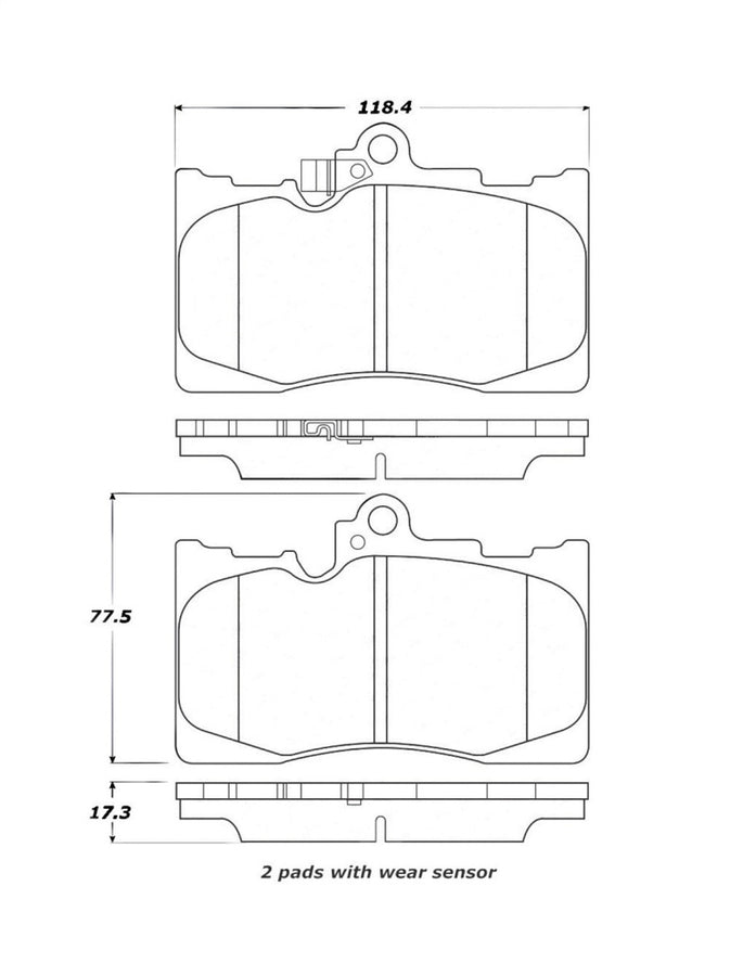 StopTech Street Touring 06 Lexus GS300/430 / 07-08 GS350 Front Brake Pads StopTech Street Touring 06 Lexus GS300/430 / 07-08 GS350 Front Brake Pads