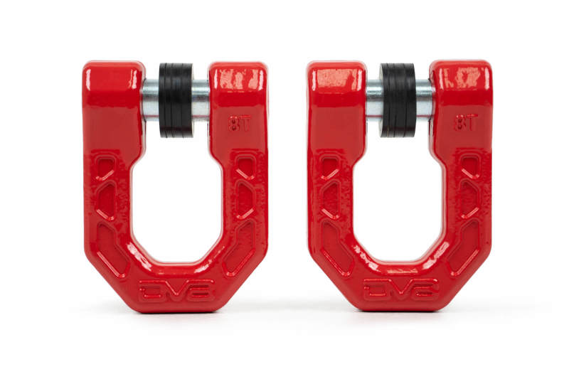 DV8 Offroad Elite Series D-Ring Shackles - Pair (Red) DV8 Offroad Elite Series D-Ring Shackles - Pair (Red)