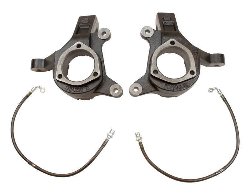 MaxTrac 07-16 GM C1500 2WD 3in Front Lift Spindles w/Extended DOT Compliant Brake Lines MaxTrac 07-16 GM C1500 2WD 3in Front Lift Spindles w/Extended DOT Compliant Brake Lines