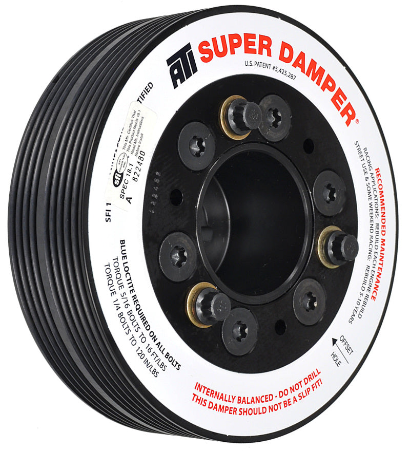 ATI Damper - 5.50in - Alum - 4 & 5 Grv - Subaru WRX EJ20 22 25 Engine 1Pc ATI Damper - 5.50in - Alum - 4 & 5 Grv - Subaru WRX EJ20 22 25 Engine 1Pc