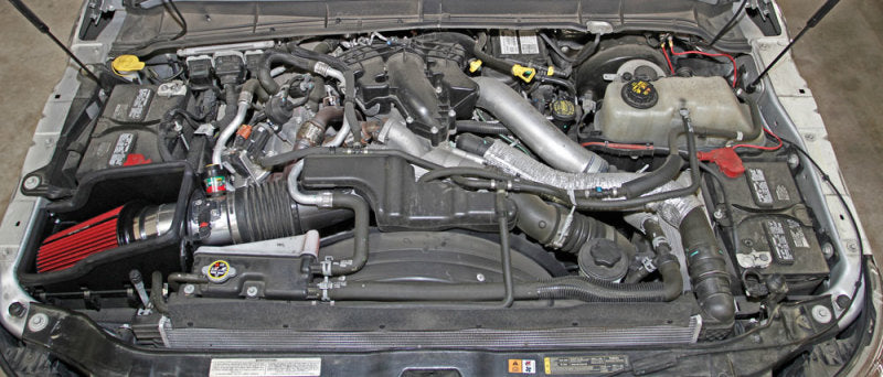 Spectre 11-14 Ford F-Series SD V8-6.7L DSL Air Intake Kit - Polished w/Red Filter Spectre 11-14 Ford F-Series SD V8-6.7L DSL Air Intake Kit - Polished w/Red Filter