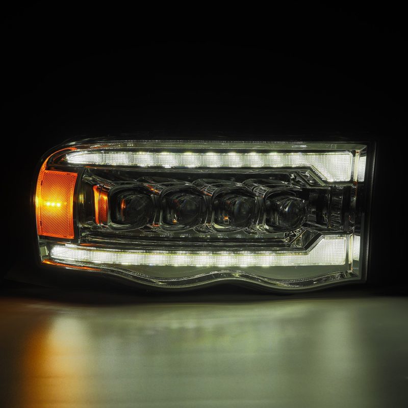 AlphaRex 02-05 Dodge Ram 1500 NOVA LED Proj Headlights Plank Style Chrome w/Activ Light/Seq Signal AlphaRex 02-05 Dodge Ram 1500 NOVA LED Proj Headlights Plank Style Chrome w/Activ Light/Seq Signal