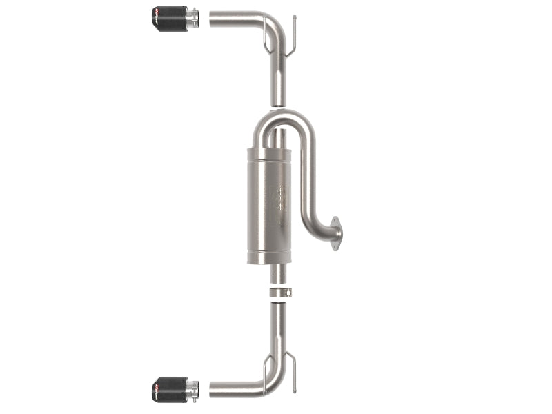 aFe 19-22 Mazda 3 L4 2.5L Takeda 3in to 2-1/2in 304 SS Axle-Back Exhaust w/ Carbon Fiber Tip aFe 19-22 Mazda 3 L4 2.5L Takeda 3in to 2-1/2in 304 SS Axle-Back Exhaust w/ Carbon Fiber Tip