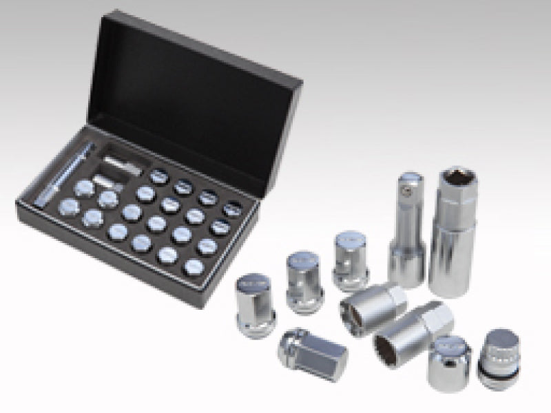 Rays M12x1.25 19mm Hex w/ 2 Piece Double Lock Nut Set - Chrome Rays M12x1.25 19mm Hex w/ 2 Piece Double Lock Nut Set - Chrome