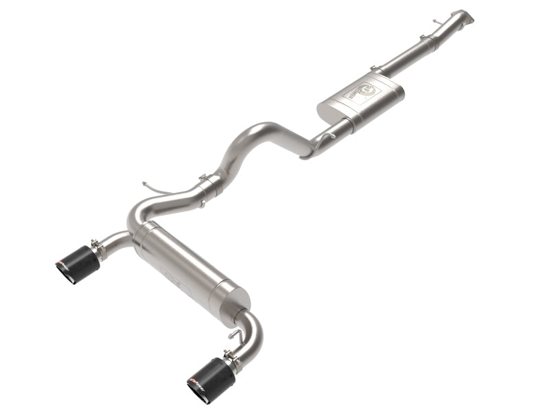 aFe 2021+ Ford Bronco L4-2.3L (t) / V6-2.7L (tt) Vulcan 3in. to 2.5in. SS Cat-Back - Carbon aFe 2021+ Ford Bronco L4-2.3L (t) / V6-2.7L (tt) Vulcan 3in. to 2.5in. SS Cat-Back - Carbon