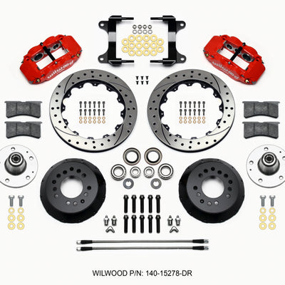 Wilwood Narrow Superlite 6R Front Hub Kit 12.88in Drill Red 82-92 Camaro//Firebird