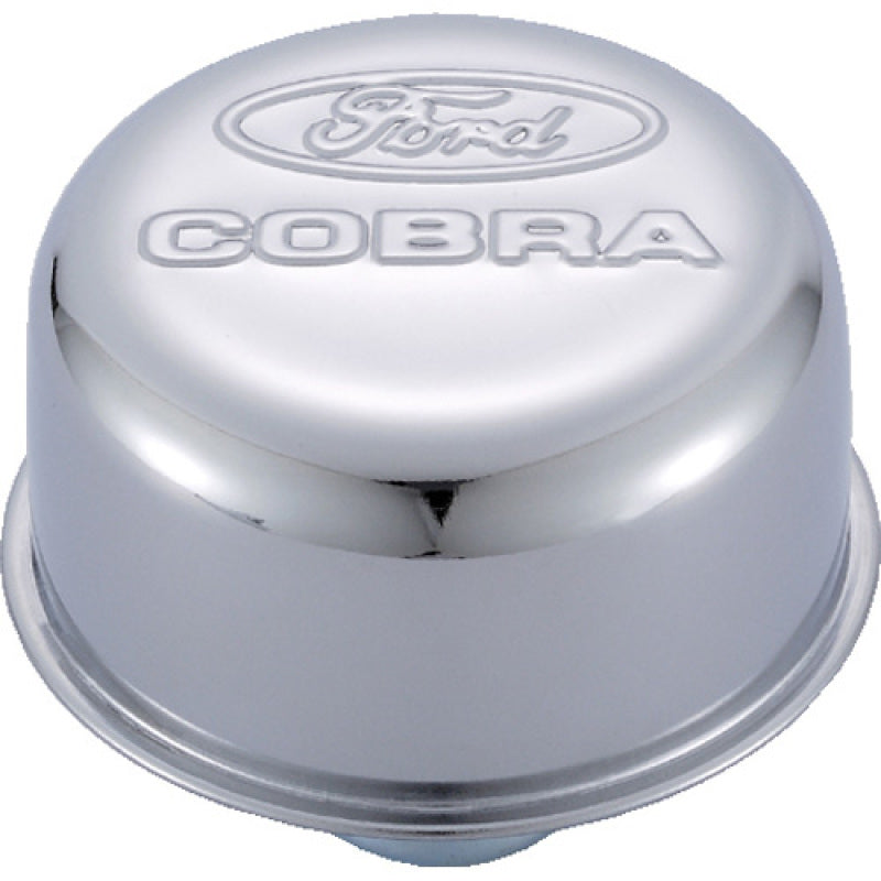 Ford Racing Chrome Breather Cap w/ Ford Cobra Logo Ford Racing Chrome Breather Cap w/ Ford Cobra Logo