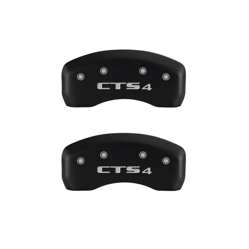 MGP 4 Caliper Covers Engraved Front Cursive/Cadillac Engraved Rear CTS4 Red finish silver ch MGP 4 Caliper Covers Engraved Front Cursive/Cadillac Engraved Rear CTS4 Red finish silver ch