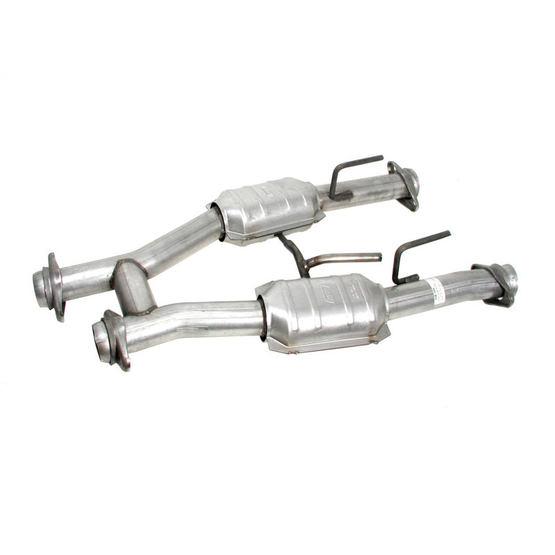 BBK 96-04 Mustang 4.6 GT / Cobra Short Mid H Pipe w Catalytic Converters 2-1/2 For Long Tube Headers BBK 96-04 Mustang 4.6 GT / Cobra Short Mid H Pipe w Catalytic Converters 2-1/2 For Long Tube Headers