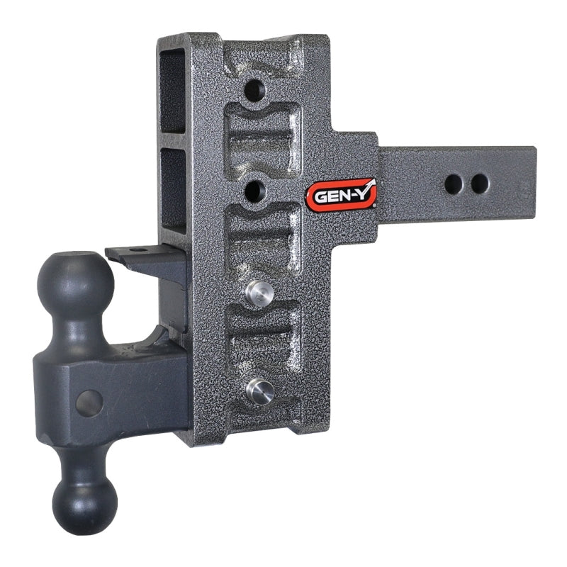 Gen-Y Mega Duty 2.5in Shank 6in Offset Drop 21K Hitch w/GH-061 Dual-Ball/GH-062 Pintle Lock Gen-Y Mega Duty 2.5in Shank 6in Offset Drop 21K Hitch w/GH-061 Dual-Ball/GH-062 Pintle Lock