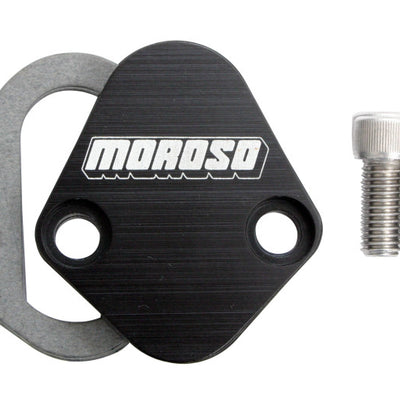 Moroso Chevrolet Big Block/Chrysler 273-440/Ford Fuel Pump Block-Off Plate w/Gaskets - Billet Alum