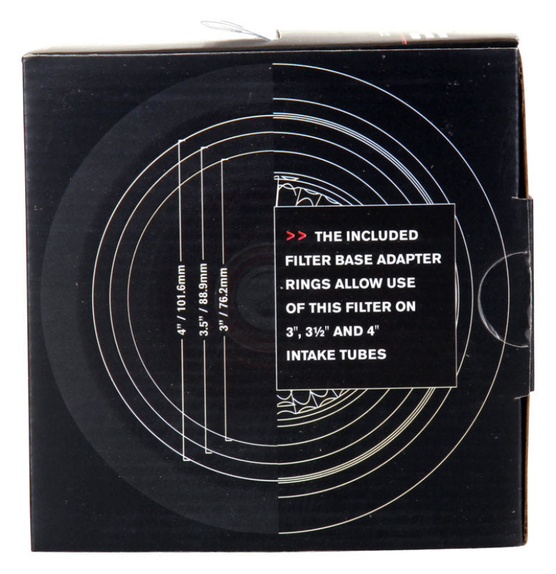 Spectre Adjustable Conical Air Filter 5-1/2in. Tall (Fits 3in. / 3-1/2in. / 4in. Tubes) - Red Spectre Adjustable Conical Air Filter 5-1/2in. Tall (Fits 3in. / 3-1/2in. / 4in. Tubes) - Red