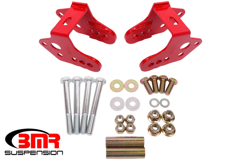 BMR 79-04 Ford Mustang Control Arm Relocation Bracket - Red BMR 79-04 Ford Mustang Control Arm Relocation Bracket - Red