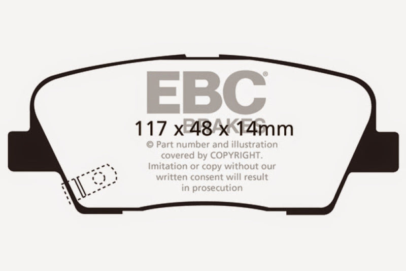 EBC 11+ Hyundai Equus 4.6 Greenstuff Rear Brake Pads EBC 11+ Hyundai Equus 4.6 Greenstuff Rear Brake Pads