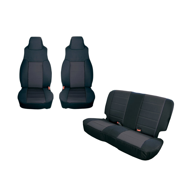 Rugged Ridge Seat Cover Kit Black 03-06 Jeep Wrangler TJ Rugged Ridge Seat Cover Kit Black 03-06 Jeep Wrangler TJ