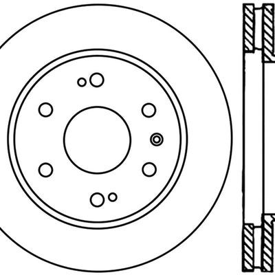StopTech Power Slot 07-09 Cadillac Escalade / 05-09 Chevy Silverado Front Right Slotted CRYO Rotor