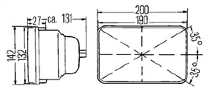 Hella Vision Hlmp Kit 190X132Mm H4 12V (Qty 2) (Legal in US for MOTORCYLCES ONLY) Hella Vision Hlmp Kit 190X132Mm H4 12V (Qty 2) (Legal in US for MOTORCYLCES ONLY)