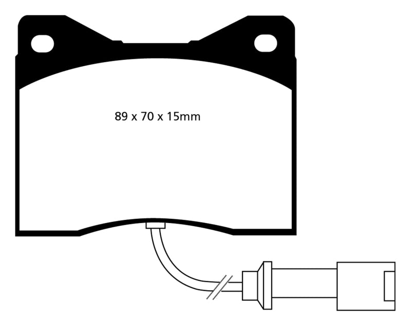 EBC 88-90 Lamborghini Countach 5.2 (Anniversary) Yellowstuff Rear Brake Pads EBC 88-90 Lamborghini Countach 5.2 (Anniversary) Yellowstuff Rear Brake Pads