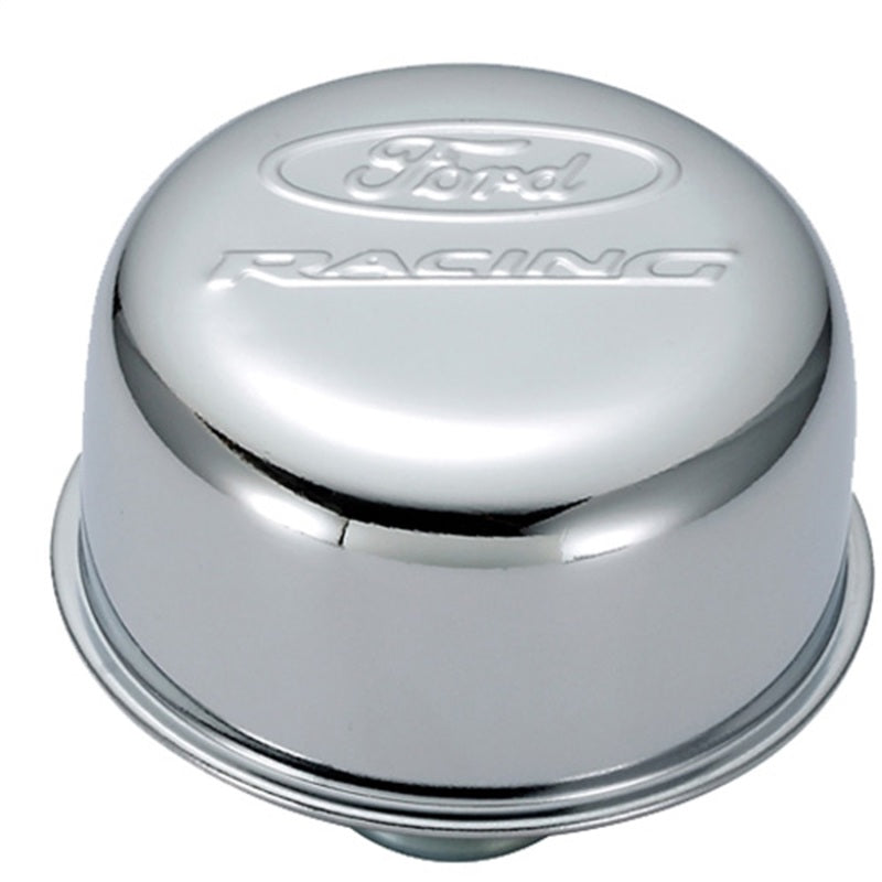 Ford Racing Logo Push-In Type Air Breather Cap - Chrome Ford Racing Logo Push-In Type Air Breather Cap - Chrome