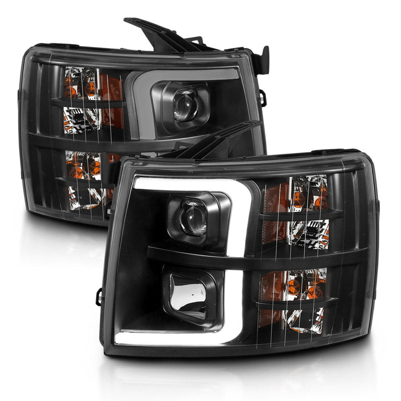 ANZO 07-13 Chevrolet Silverado 3500 Projector Headlights - Black Amber ANZO 07-13 Chevrolet Silverado 3500 Projector Headlights - Black Amber