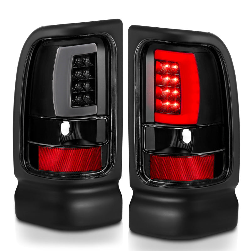 ANZO 1994-2001 Dodge Ram 1500 LED Taillights Plank Style Black w/Clear Lens ANZO 1994-2001 Dodge Ram 1500 LED Taillights Plank Style Black w/Clear Lens