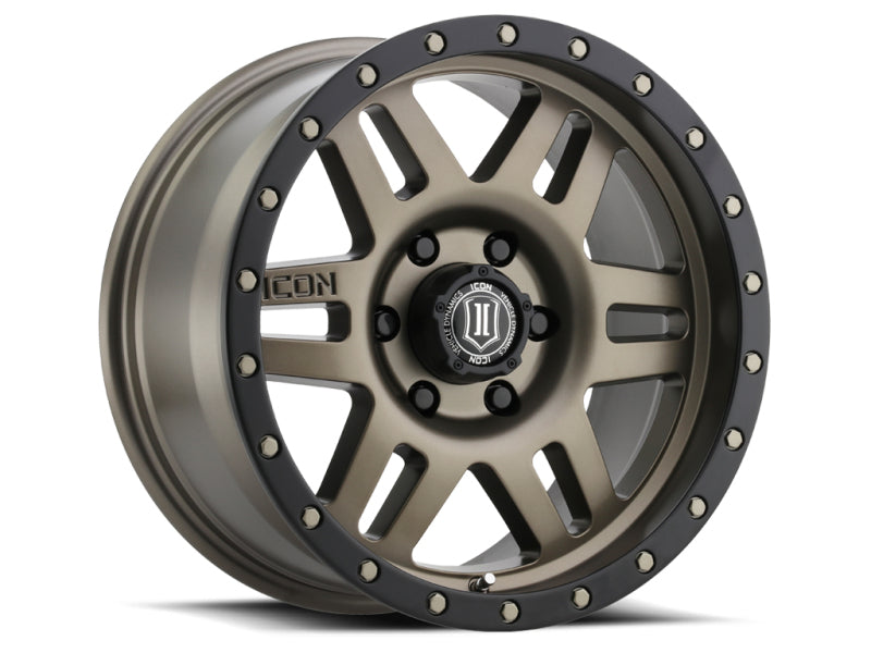 ICON Six Speed 17x8.5 6x135 6mm Offset 5in BS 94mm Bore Bronze Wheel ICON Six Speed 17x8.5 6x135 6mm Offset 5in BS 94mm Bore Bronze Wheel
