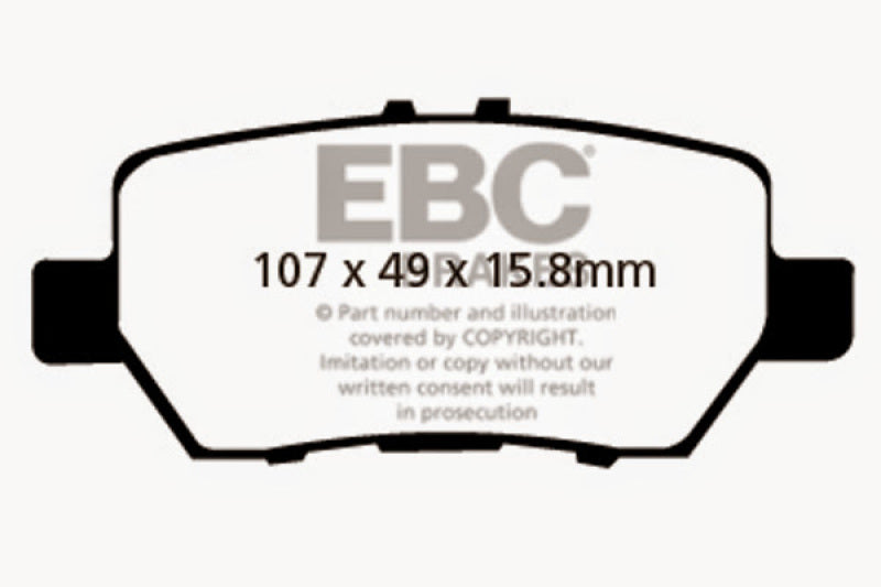 EBC 05-08 Acura RL 3.5 Yellowstuff Rear Brake Pads EBC 05-08 Acura RL 3.5 Yellowstuff Rear Brake Pads