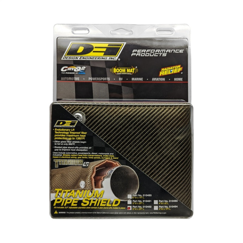 DEI Pipe Shield w/Stainless Steel Clamps - 6in x 36in - Titanium DEI Pipe Shield w/Stainless Steel Clamps - 6in x 36in - Titanium