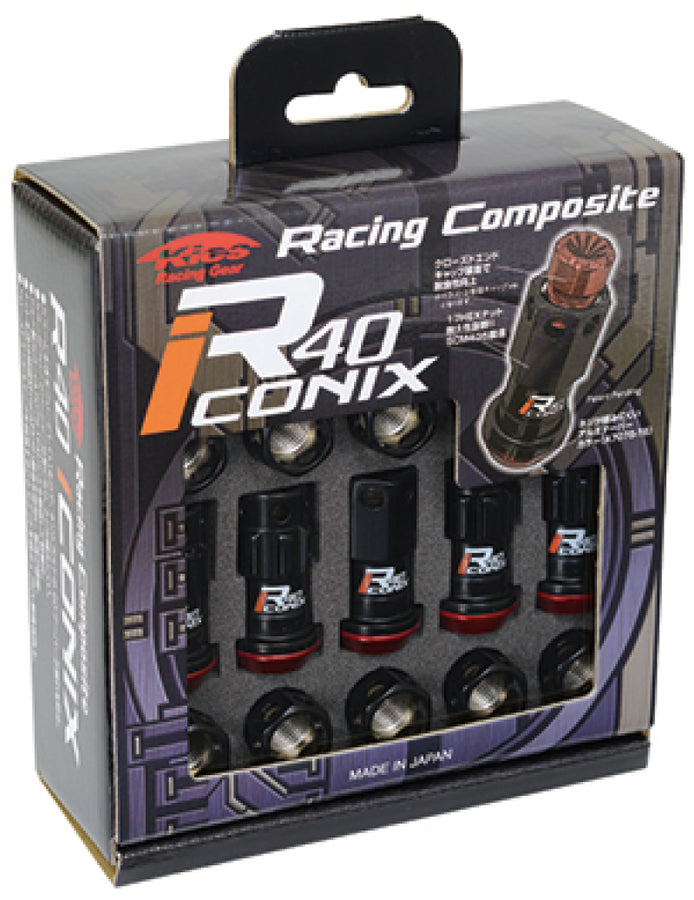 Project Kics 12X1.25 R40 Iconix Lug Nuts w/o Cap 16+4 Black Project Kics 12X1.25 R40 Iconix Lug Nuts w/o Cap 16+4 Black