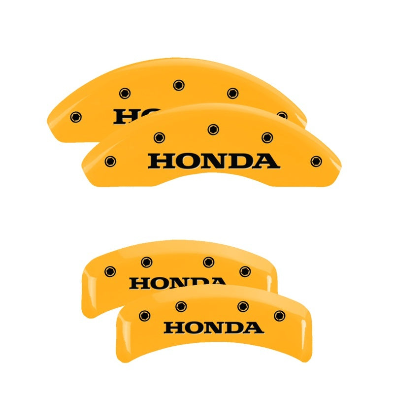 MGP 4 Caliper Covers Engraved Front & Rear Honda Yellow Finish Black Char 2003 Honda Element MGP 4 Caliper Covers Engraved Front & Rear Honda Yellow Finish Black Char 2003 Honda Element