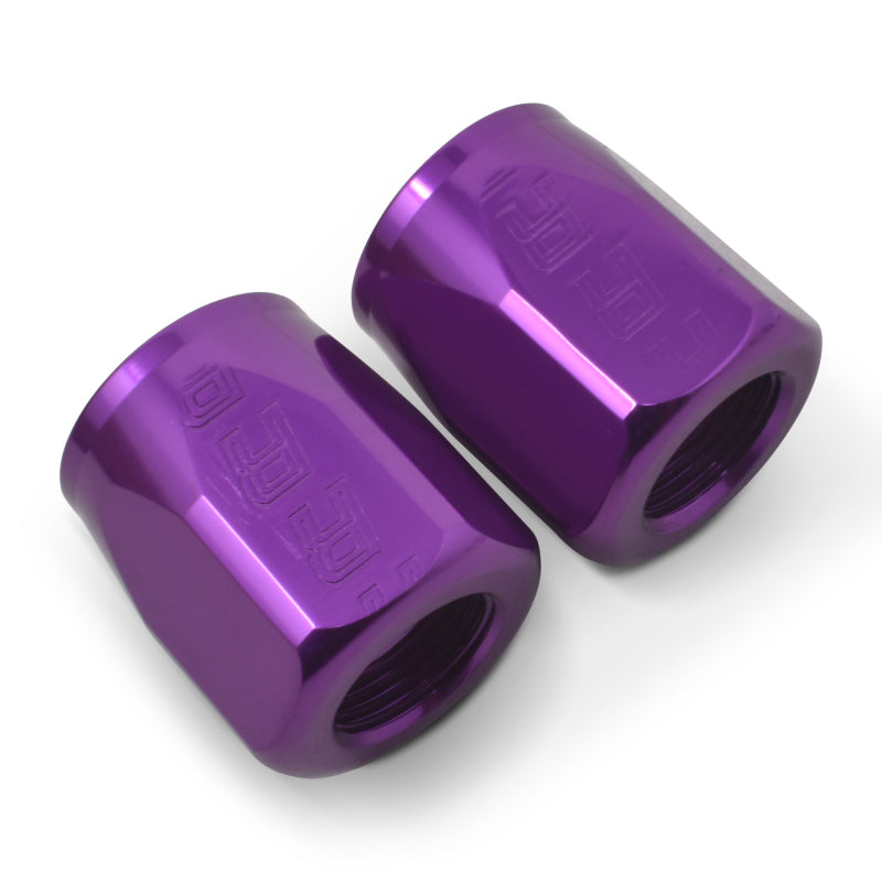 Russell Performance 2-Piece -6 AN Anodized Full Flow Swivel Hose End Sockets (Qty 2) - Purple Russell Performance 2-Piece -6 AN Anodized Full Flow Swivel Hose End Sockets (Qty 2) - Purple