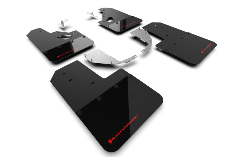 Rally Armor 21-25 Ford Bronco (Steel Bmpr + RR - NO Rptr/Sprt) Blk Mud Flap w/Red Logo Rally Armor 21-25 Ford Bronco (Steel Bmpr + RR - NO Rptr/Sprt) Blk Mud Flap w/Red Logo