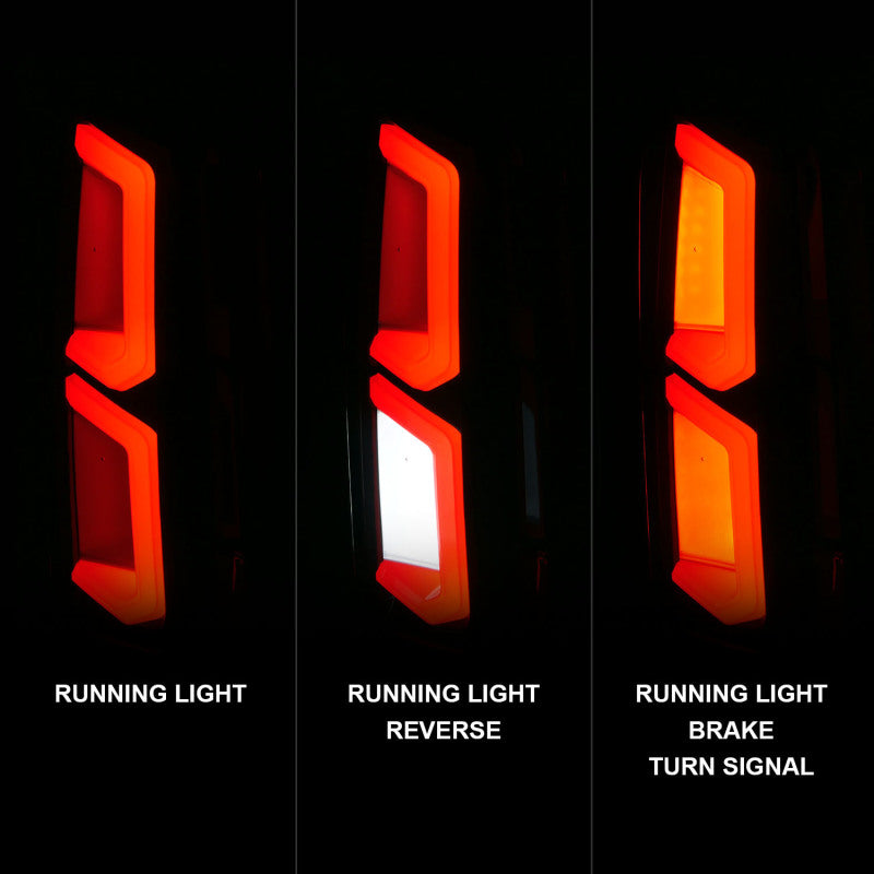 ANZO 2015-2020 Chevrolet Tahoe LED Tail Lights w/ Light Bar Black Housing Clear Lens ANZO 2015-2020 Chevrolet Tahoe LED Tail Lights w/ Light Bar Black Housing Clear Lens