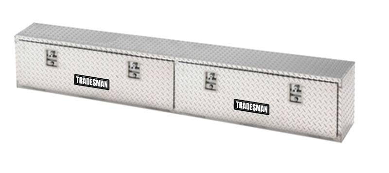 Tradesman Aluminum Top Mount L-Wing Box (90in.) - Brite Tradesman Aluminum Top Mount L-Wing Box (90in.) - Brite