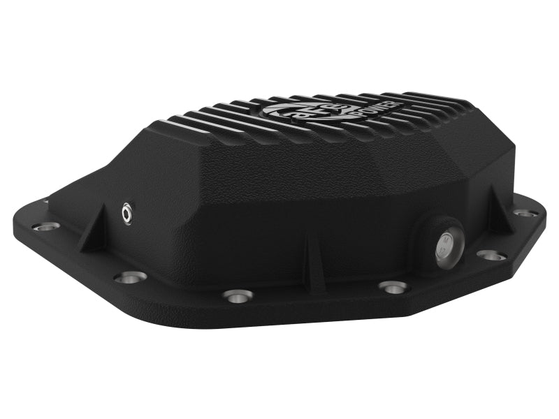 aFe POWER 21-22 Ram 1500 TRX Hemi V8 6.2L (sc) PRO Series Rear Differential Cover Black w/ Machined aFe POWER 21-22 Ram 1500 TRX Hemi V8 6.2L (sc) PRO Series Rear Differential Cover Black w/ Machined