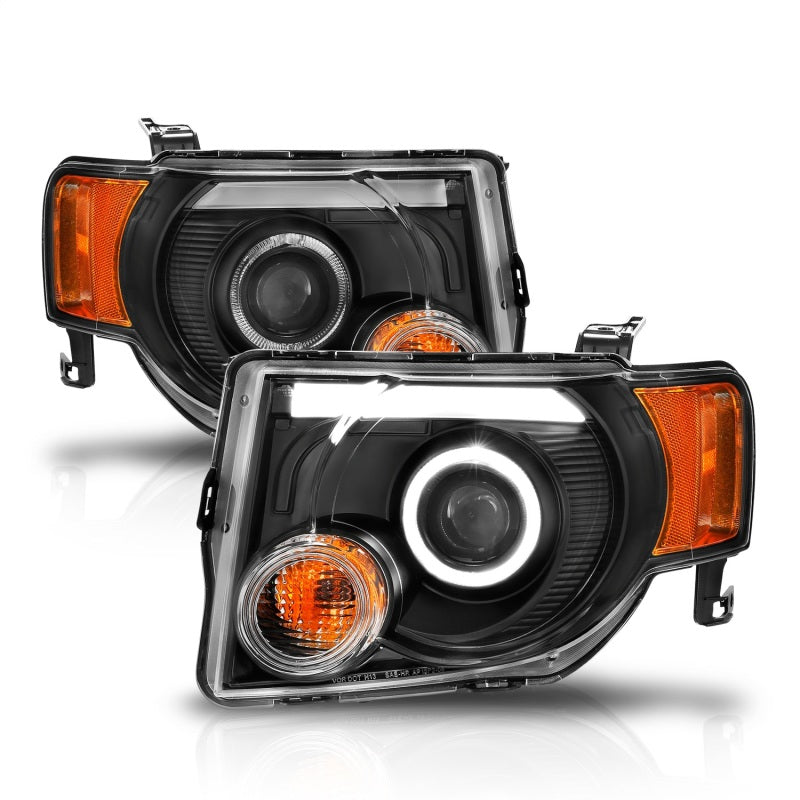 ANZO 2008-2012 Ford Escape Projector Headlights w/ Halo Black ANZO 2008-2012 Ford Escape Projector Headlights w/ Halo Black