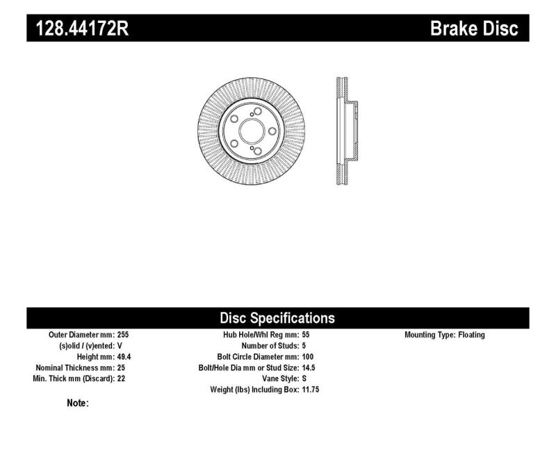 StopTech Sport Cross Drilled Brake Rotor - Rear Left StopTech Sport Cross Drilled Brake Rotor - Rear Left