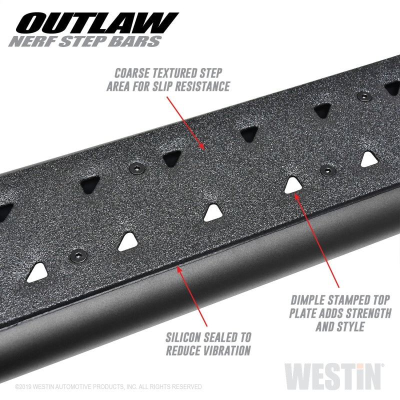 Westin 15-19 Ford F-150 SuperCrew / 17-19 Ford F-250/350 Crew Cab Outlaw Nerf Step Bars Westin 15-19 Ford F-150 SuperCrew / 17-19 Ford F-250/350 Crew Cab Outlaw Nerf Step Bars