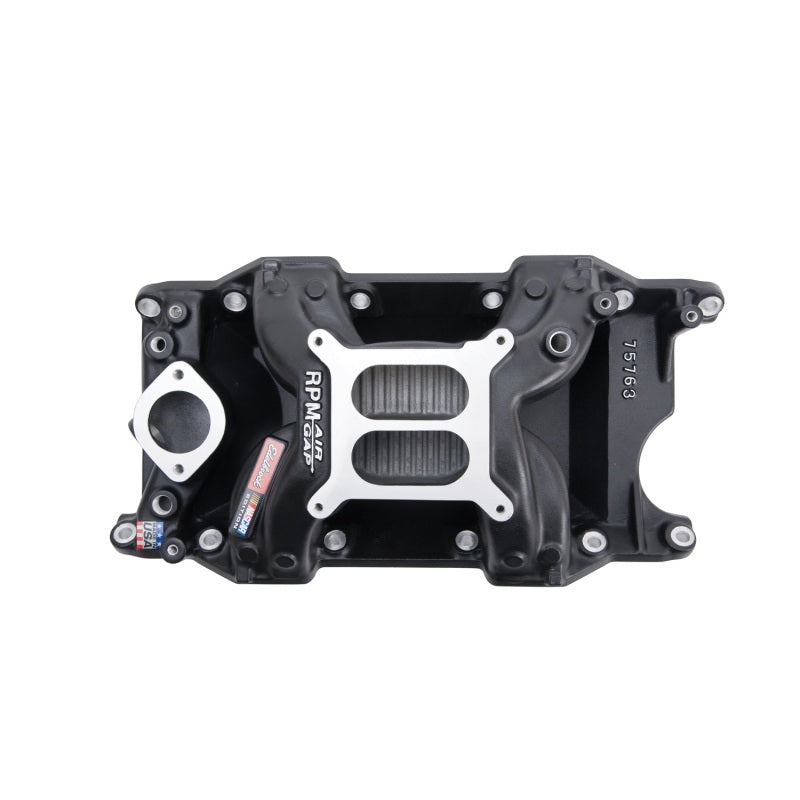 Edelbrock Intake Manifold RPM Air-Gap Small-Block Chrysler 340-360 Black Edelbrock Intake Manifold RPM Air-Gap Small-Block Chrysler 340-360 Black