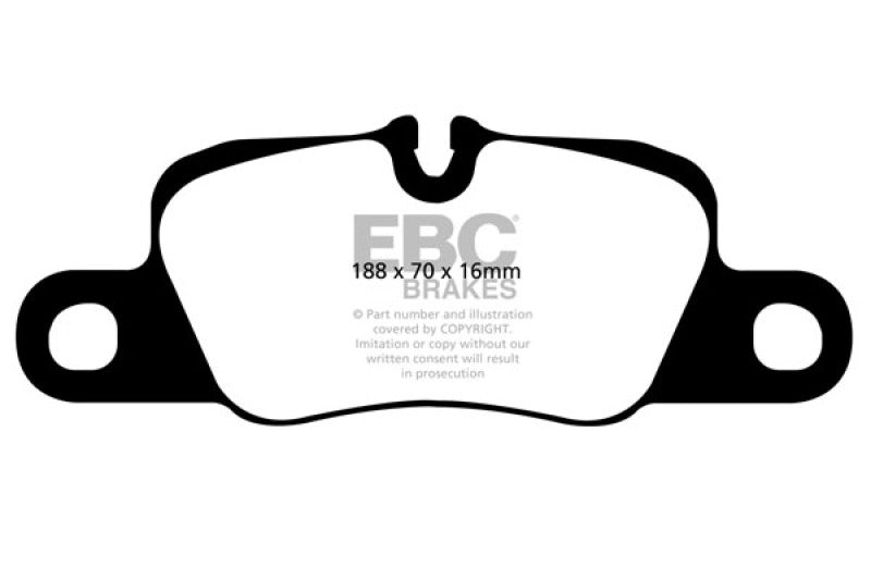 EBC 12-13 Porsche Panamera (Cast Iron only) 3.0 SC Hybrid Bluestuff Rear Brake Pads EBC 12-13 Porsche Panamera (Cast Iron only) 3.0 SC Hybrid Bluestuff Rear Brake Pads