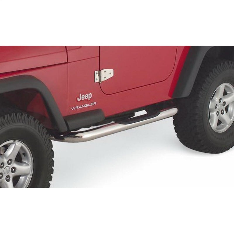 Rampage 1987-1995 Jeep Wrangler(YJ) 3 Inch Round Nerf Bar - Polished Rampage 1987-1995 Jeep Wrangler(YJ) 3 Inch Round Nerf Bar - Polished
